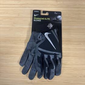 Gb0448-087 Nike Huarache Elite Batting Gloves - Black/silver Size Small