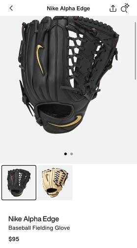N.100.0290.703.12 Nike Adult Alpha Edge Fm Rht Mod Trap 12in Fielders Glove Throws Right N.100.0290.703.12 Nike Adult Alpha Edge Fm Rht Mod Trap 12in Fielders Glove Throws Right