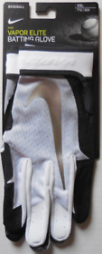 Nike Unisex Vapor Elite Batting Gloves Black White Metallic Silver Size Xxl