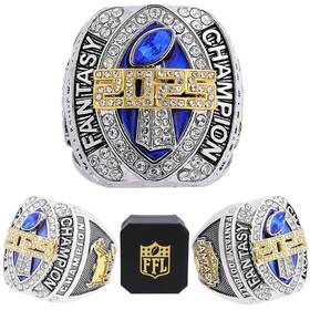 Noblehead 768877701801 Fantasy Football Ring 2025 Heavy Ffl Champion Gold Silver