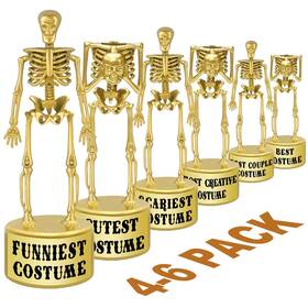 Oc006 Oriental Cherry Halloween Party Supplies - Golden Best Costume Skeleton Trophies For Kids Adu