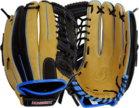 Phinix 14inch Slowpitch All Pigskin Softball Gloves Beige&black