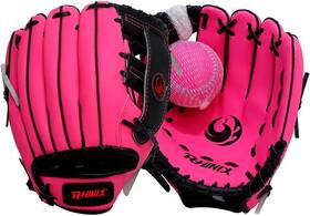 Phinix 738631687733 10 Inch Baseball Glove Tee Ball Mitts And Soft Rubber For Kids Beginner Play