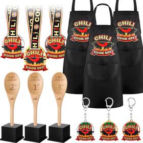 Tan-quelay-66 Quelay 12 Pcs Chili Cook Off Prizes Include 3 Trophy Wooden 1st 2nd 3rd E