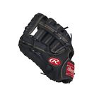 R115fbb-0-3 Rawlings Renegade Glove Series Black First Base Mitt Left Hand