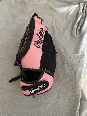Rawlings 083321098758 Right Hand Throw Youth Fastpitch Softball Black/pink Glove Pl10bpm 10 Inch