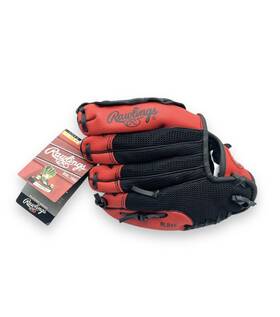 Pl9bsm Rawlings 083321186158 9 Inch Baseball Glove Tee Ball Red/black Right Hand Throw Rht New