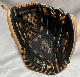 Rbg6 Rawlings 083321807954 Player Preferred 12.5in Rht Leather Baseball Glove Black/tan Used Rbg6 Rawlings 083321807954 Player Preferred 12.5in Rht Leather Baseball Glove Black/tan Used