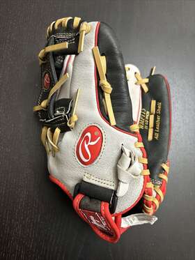 Wmp115 Rawlings 083321825927 Rht 11 1/2 Inch Wear On Left Hand Youth Baseball Glove Gently Used