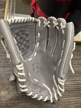 Ggefp125bg Rawlings 083321835889 New Fastpitch Softball Gold Glove Elite Grey 12.5 Adult Rht