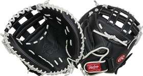 Rawlings 083321848360 Shut Out Series Youth Softball Catchers Glove 32.5 Inch Black/white