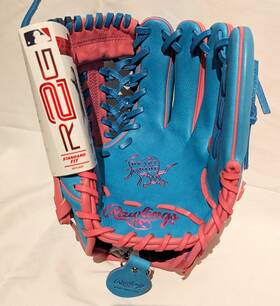 Rpror204-4cbp Rawlings 083321866395 Ready 2 Go Hoh Pink And Blue Pro Baseball Glove 11.5 Inch - New