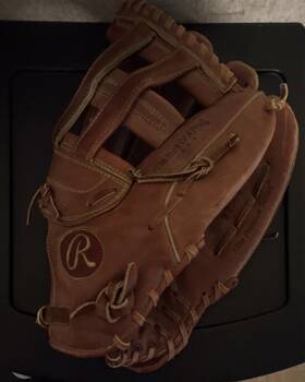 Rawlings 12.50c Pro Preferred 12.50 Inch Brown Leather Outfield Glove Lht Deer Tanned