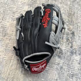 221562648 Rawlings Pro 12.5 In Baseball Gloves Black Gray Right Hand Throw Soft Comfortable 1.5 Lbs