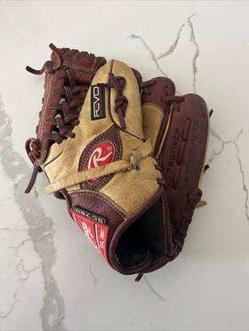 7sc115cf Rawlings Revo Sc750 Baseball Glove 11.5 Inch Rht Solid Core Flat 115 Brown Leather