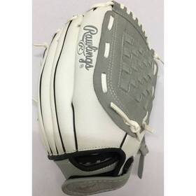 80121576 Rawlings 12 Inch Fielding Gloves - White/gray