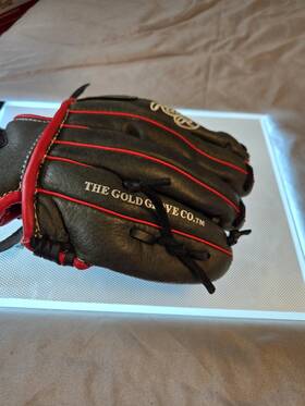 Arpl103dsb Rawlings 10.5 Inch Leather Baseball Glove Black/red Basket-web Youth Arpl103dsb Rawlings 10.5 Inch Leather Baseball Glove Black/red Basket-web Youth