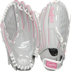 Rawlings B07vcg5dcx Sure Catch Series Fastpitch Softball Glove Pink/grey/white Rht 10