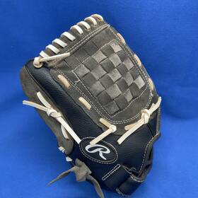 Brg110g Rawlings Baseball Glove 11in Black Gray Leather Left Hand Throw Youth Brg110g Rawlings Baseball Glove 11in Black Gray Leather Left Hand Throw Youth