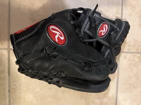 D150ibb Rawlings Baseball Glove Premium 11.5in Rht Black All Leather Shell Nice