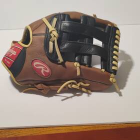 Dia125cbt Rawlings Pre Owned Premium Series 12 Baseball Glove Leather Brown Black Brokein