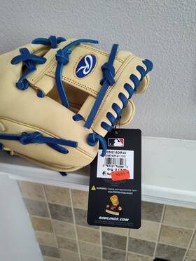 Rawlings Dicgge116icrr-3/0 Gold Glove Elite 11.5 Inch Left Hand Baseball Leather Beige/blue Mlb