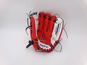 Ebll5 Rawlings 10 Inch Youth Baseball Glove Mlb Angels Red White New Genuine Gear