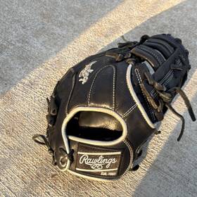 Rawlings Ecm120bh-6/0 Encore 12in First Base Mitt Right Hand Throw Black/silver Wrist Strap