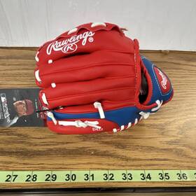 Ehll2 Rawlings Mlb Players Series Lightweight Baseball Glove Red Blue Ages 3-5 Ehll2 Rawlings Mlb Players Series Lightweight Baseball Glove Red Blue Ages 3-5