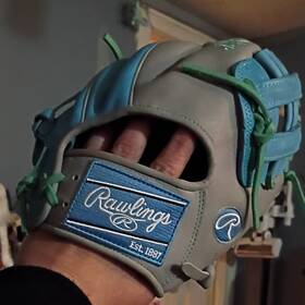 Eklc29 Rawlings Heart Of The Hide Gray Blue Green Leather Glove 5 Finger