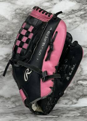 Rawlingsfp22sb Rawlings Ff22sb 12 Inch Fastpitch Softball Glove Black Pink Leather Palm R H Throw