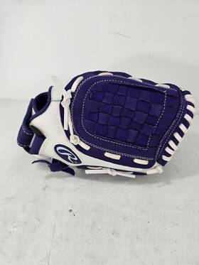 Fp115purw Rawlings 11 1/2 Inch Purple White Fp Softball Glove Leather Palm Rht Fp115purw Rawlings 11 1/2 Inch Purple White Fp Softball Glove Leather Palm Rht