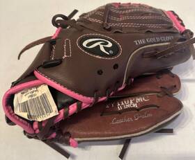 Fp11pmc Rawlings Bbes2 11 Inch Fastpitch Softball Glove Lht Girls Pink Leather