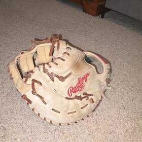 Gcef13gdb Rawlings 13 Inch Beige Brown Leather First Base Mitt Padded Lace Up Baseball Glove Gcef13gdb Rawlings 13 Inch Beige Brown Leather First Base Mitt Padded Lace Up Baseball Glove