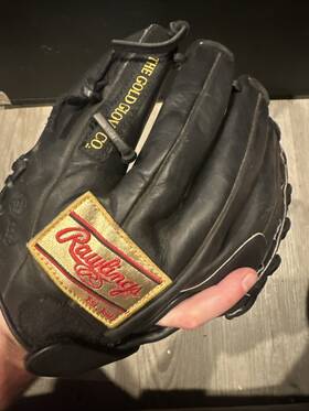 Gg125sb Rawlings Gg140sb Black Leather Gold Label Pro Softball Glove 12.5 Inch Rht
