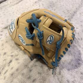 Ggb1151ccgb Rawlings Elite 11.5 Inch Leather Baseball Glove Beige Blue Padded Lace