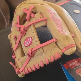 Gge1151icp Rawlings Gg Elite 11.5 Inch Tan/pink Leather Baseball Glove Reinforced Palm Gge1151icp Rawlings Gg Elite 11.5 Inch Tan/pink Leather Baseball Glove Reinforced Palm