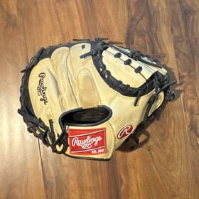 Rawlings Gge33cbom G Elite Catcher S Mitt 33 Left Hand Throw Leather Beige/black