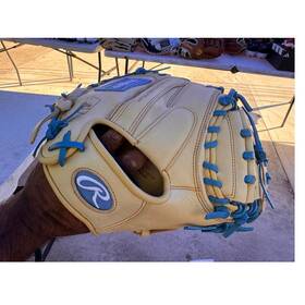Rawlings Gge33ccm Gg Elite 33 Inch Rht Catchers Mitt Leather Beige/blue Pro Design Lite Toe