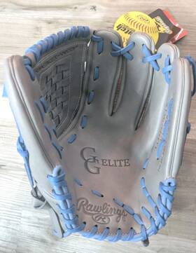 Ggefp125bgcb Rawlings Ggefp126bgcb New Gg Elite Softball Fastpitch 12.5 Gray/lt Blue