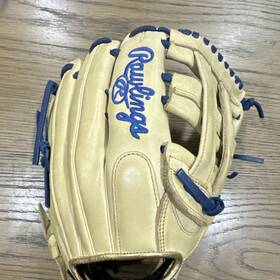 Ggel1275hcrg Rawlings Gg Elite Series 12.75 Inch Beige Blue Leather Baseball Glove Padded