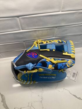 Rawlings Gr2hock4 Glove Rht Heart Of The Hide 11.5 Inch Camo Blue Black Yellow All Positions