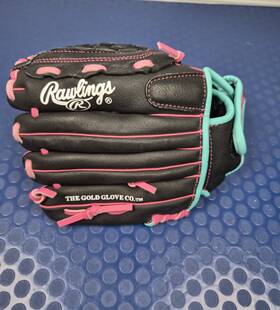 Hfp105bbp Rawlings 10.5 Inch Black Pink Turquoise Leather Glove Basket-web Baseball Hfp105bbp Rawlings 10.5 Inch Black Pink Turquoise Leather Glove Basket-web Baseball