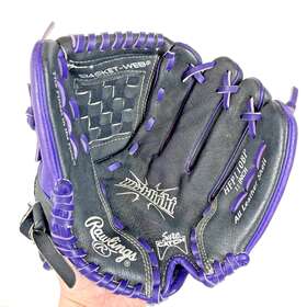 Hfp110bp Rawlings 11 Inch Youth Highlight Sure Catch Glove Black Purple Right Hand Throw A4 Hfp110bp Rawlings 11 Inch Youth Highlight Sure Catch Glove Black Purple Right Hand Throw A4