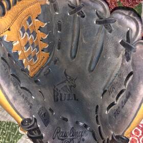 Hrb115 Rawlings Pro Leather Inch The Bull Baseball Glove 11.5 R/h Blue And Tan