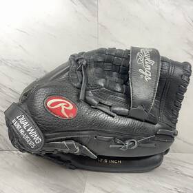 Is125 Rawlings Dual Wing Instinct Series 12.5 Inch Baseball Glove Black Leather Rht