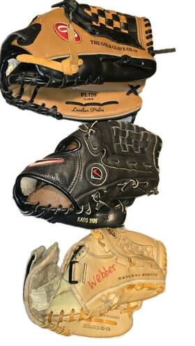 Nls100 Rawlings Louisville Mizuno 3 Baseball Gloves Easton Pl120 Nike Kaos 1105 Need Restoration