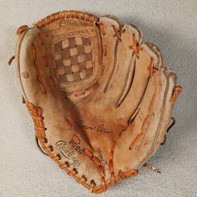 Pg-45 Rawlings Baseball Glove Educated Heel Amos Otis Pg26 Hinged Pad 11.5 Inch Leather