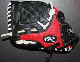 Pl105br Rawlings 10-1/2 Inch Player Series Lht Youth Baseball Glove Mitt Red Black
