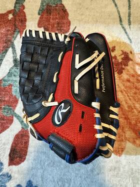 Pl115sbw Rawlings Players Series Glove 11.5 Inch Basket-web Leather Black Red Pl115sbw Rawlings Players Series Glove 11.5 Inch Basket-web Leather Black Red